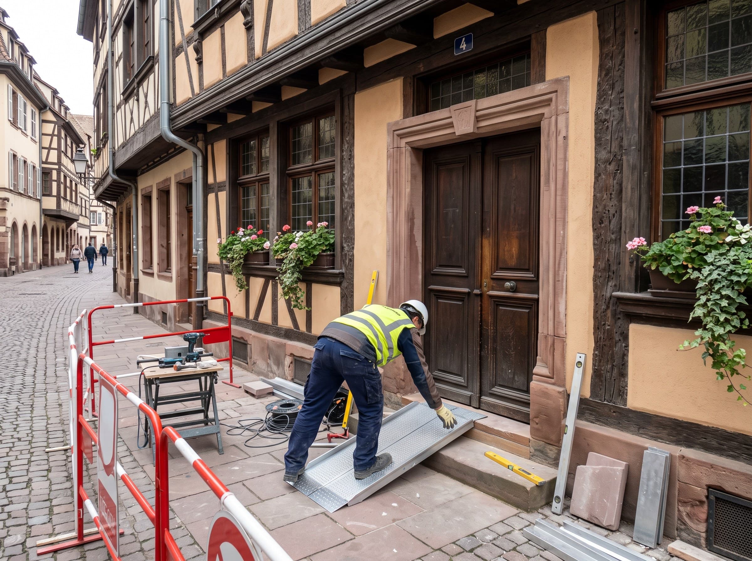 Accessibilité en bâtiment ancien et en secteur protégé strasbourgeois