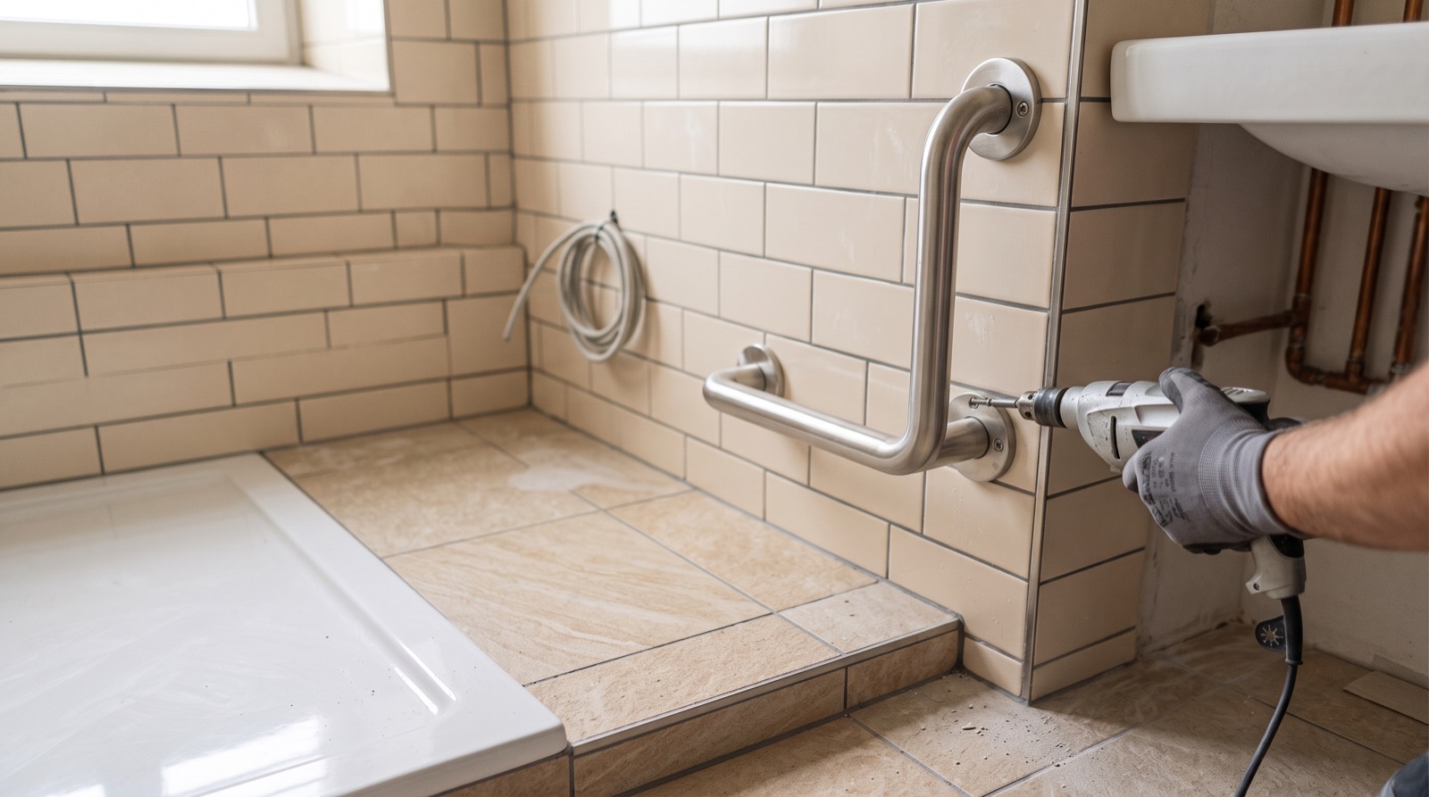 La salle de bain adaptée détermine souvent l'agencement de toute la chambre.