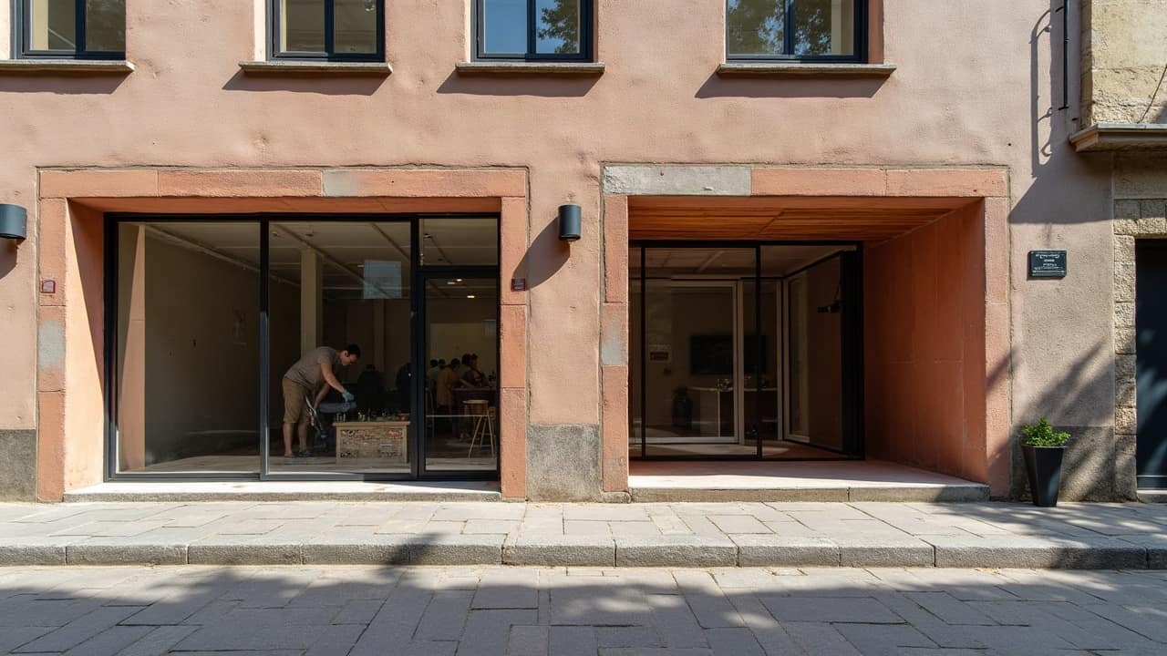 Le bâti resserré du Village, le relevé qui s'y adapte